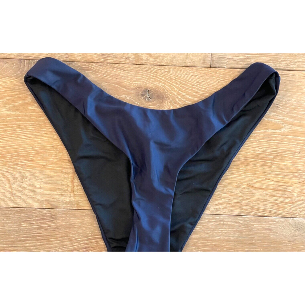 J.Crew NWT Women's Size Small Navy Blue Curved Waist Cheeky Bikini Bottom BC125